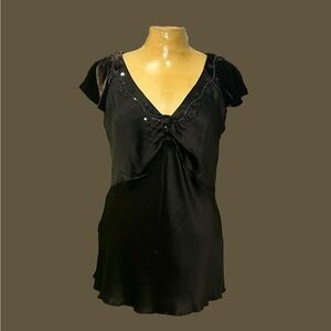 🤎Vintage Boho Beaded Babydoll Blouse🤎